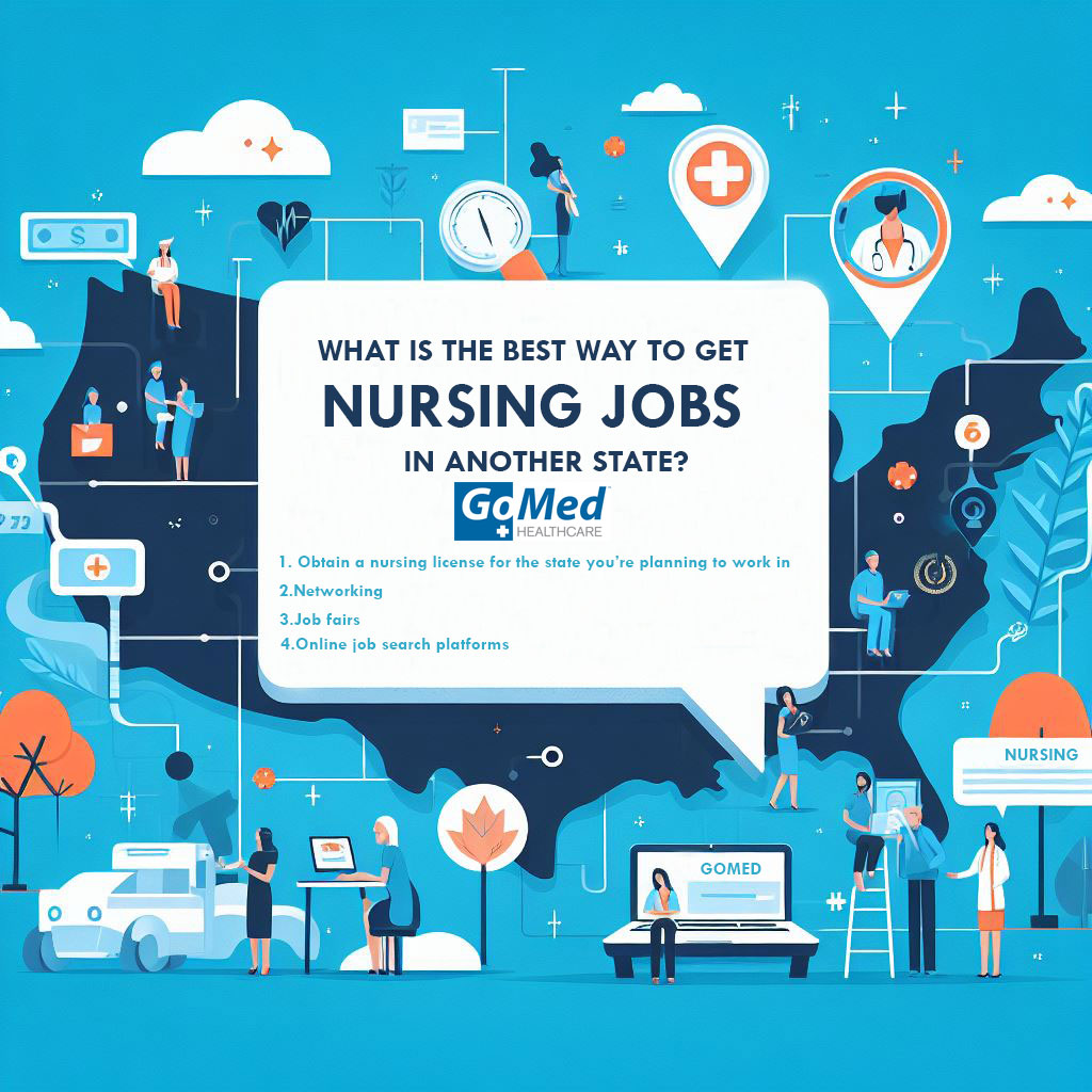 Map Of OSA WIth the writing What is the best way to get nursing jobs in another state